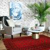 Bokhara Rug Handmade Vibrant Red Medallion 4x6 ft