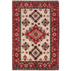 Kazak Rug Handmade Ivory Medallion 3x5 ft