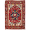 Heriz Area Rug Handmade Red Medallion 2x4 ft