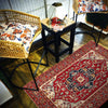 Heriz Area Rug Handmade Red Medallion 2x4 ft