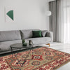 Kazak Rug Handmade Gray Medallion 2x4 ft