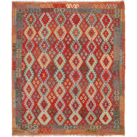 Handmade Multi Kilim Geometric 8x10 ft