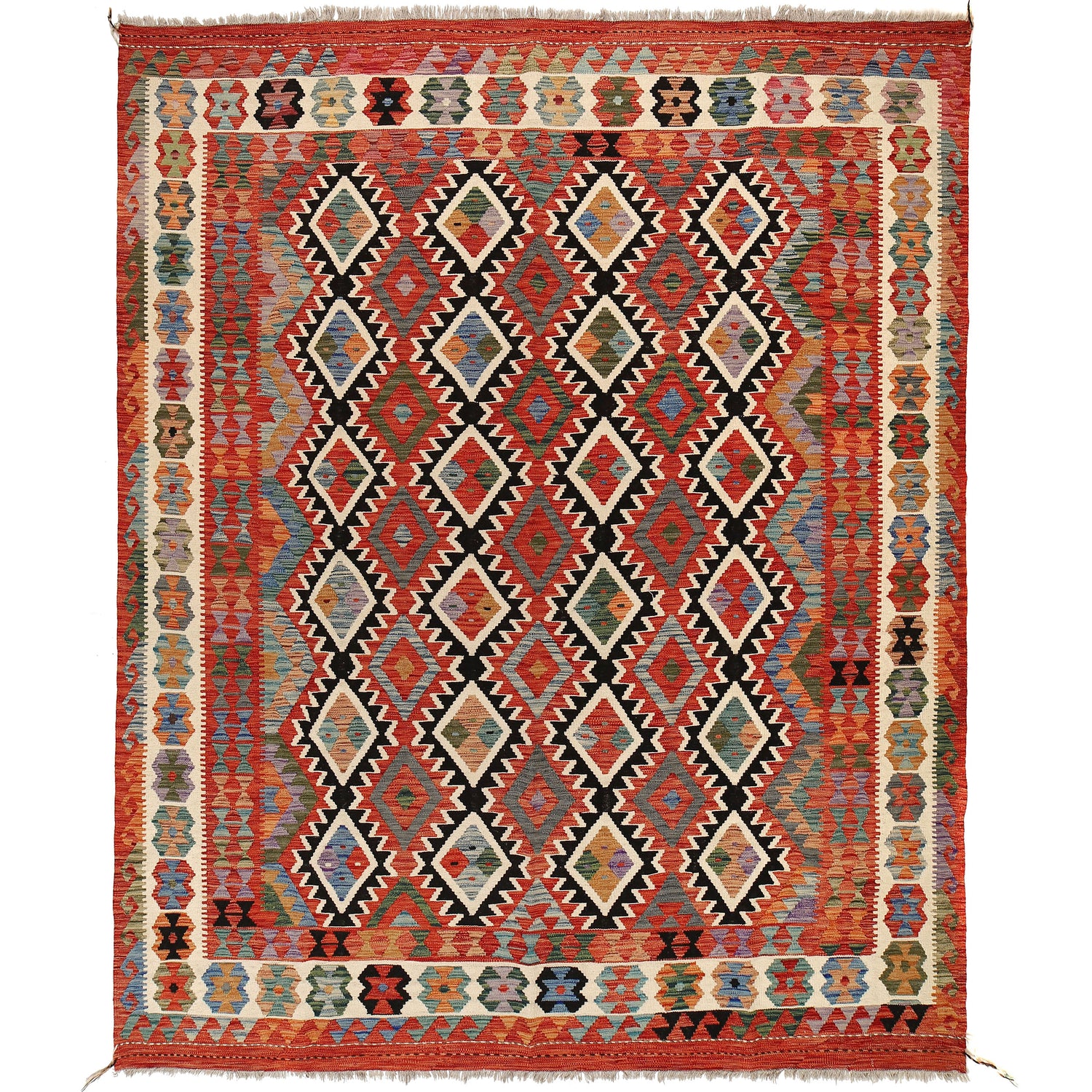 Handmade Multi Kilim Geometric 8x10 ft