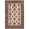 Kazak Rug Handmade Beige Medallion 7x10 ft