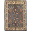 Oushak Area Rug Handmade Gray Floral 4x6 ft