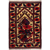 Barjasta Area Rug Handmade Yellow Floral 4x6 ft