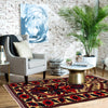Barjasta Area Rug Handmade Yellow Floral 4x6 ft