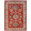 Kazak Rug Handmade Red Medallion 4x6 ft