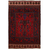 Baluchi Rug Handmade Red Geometric 4x6 ft