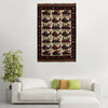 War Area Rug Handmade Ivory Tank + Helicopter 3x5 ft