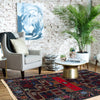 Baluchi Rug Handmade Multi Geometric 2x4 ft
