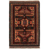 Baluchi Rug Handmade Multi Geometric 3x5 ft
