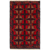 Baluchi Rug Handmade Multi Geometric 3x5 ft