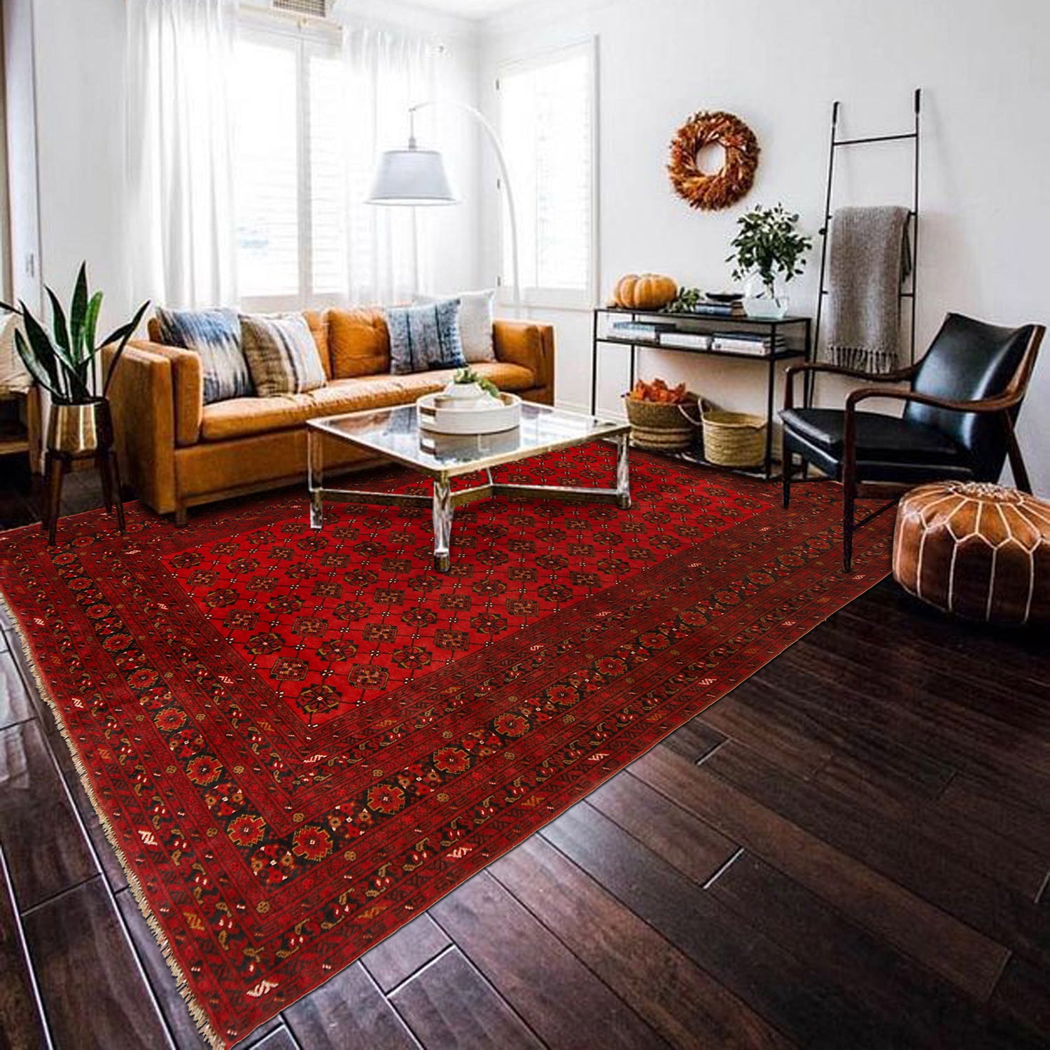 Khal Mohammadi Rug Handmade Red 7x10 ft