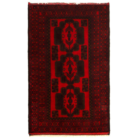 Baluchi Rug Handmade Multi Geometric 3x5 ft