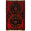 Baluchi Rug Handmade Red Geometric 3x5 ft
