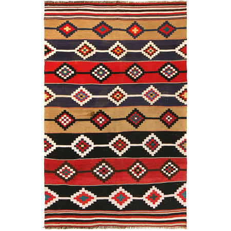 Maimana Kilim Area Rug Handmade Multi Floral 4x6 ft