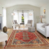 Shirazi Area Rug Handmade Red Medallion 5x8 ft