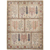 Tree Of Life Area Rug Handmade Beige Floral 5x8 ft