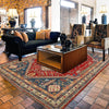 Shirazi Area Rug Handmade Red Medallion 7x10 ft