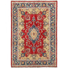 Heriz Area Rug Handmade Red Medallion 4x6 ft