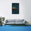 War Area Rug Handmade Blue Riffle + Tank 2x4 ft
