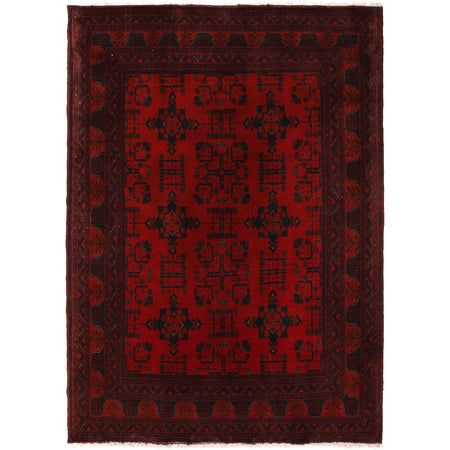 Khal Mohammadi Rug Handmade Red 4x7 ft