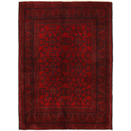 Khal Mohammadi Rug Handmade Red 4x7 ft