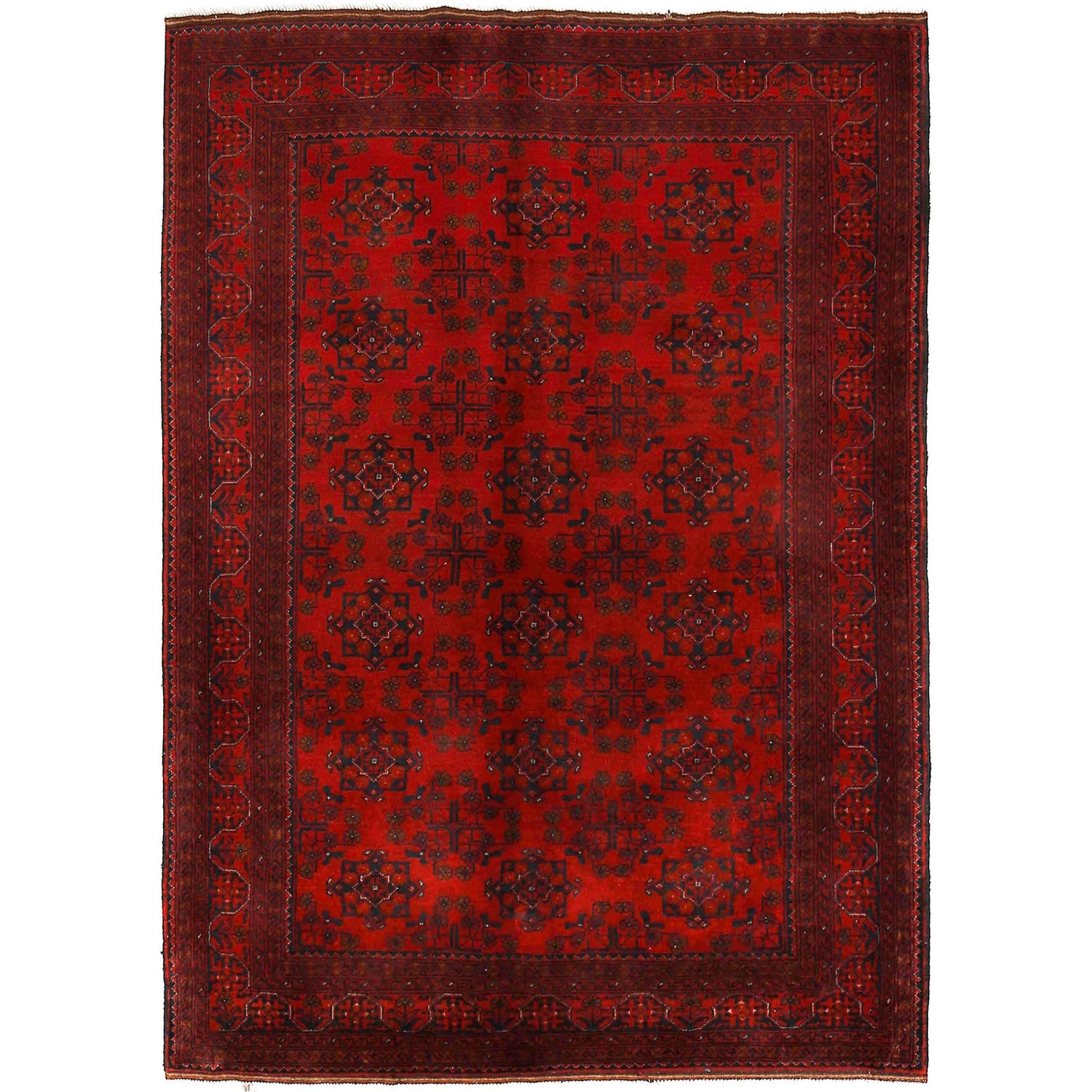 Khal Mohammadi Rug Handmade Red 4x7 ft