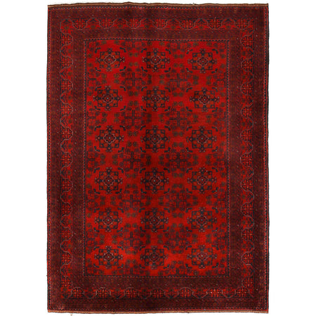 Khal Mohammadi Rug Handmade Red 4x7 ft