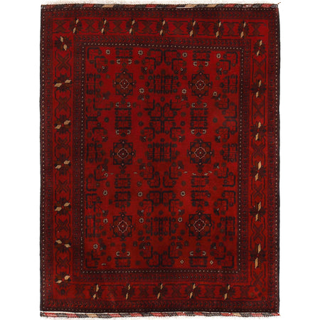 Khal Mohammadi Rug Handmade Red 4x7 ft