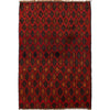 Baluchi Rug Handmade Red Geometric 3x5 ft
