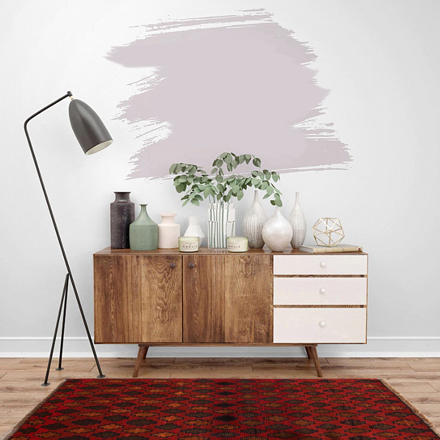 Baluchi Rug Handmade Red Geometric 3x5 ft