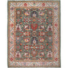 Oushak Area Rug Handmade Sage Green Floral 9x12 ft
