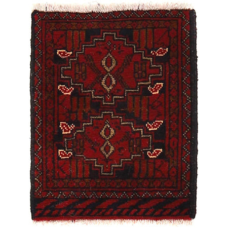 Handmade Wool Doormat Red Floral