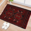 Handmade Wool Doormat Red Floral