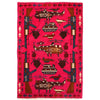 War Area Rug Handmade Pink Riffle + Tank 2x4 ft