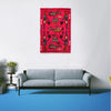 War Area Rug Handmade Pink Riffle + Tank 2x4 ft