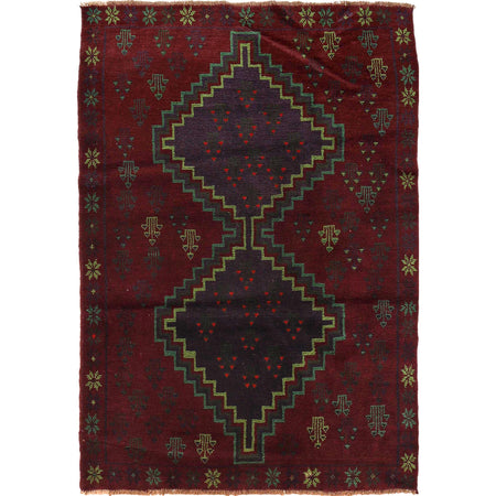 Baluchi Rug Handmade Multi Floral 4x6 ft