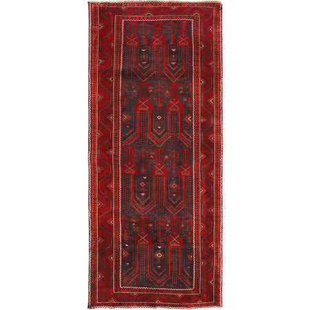 Baluchi Rug Handmade Multi Geometric 10' Runner