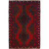Baluchi Rug Handmade Multi Geometric 2x4 ft