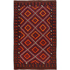 Maimana Kilim Area Rug Handmade Red Floral 7x10 ft