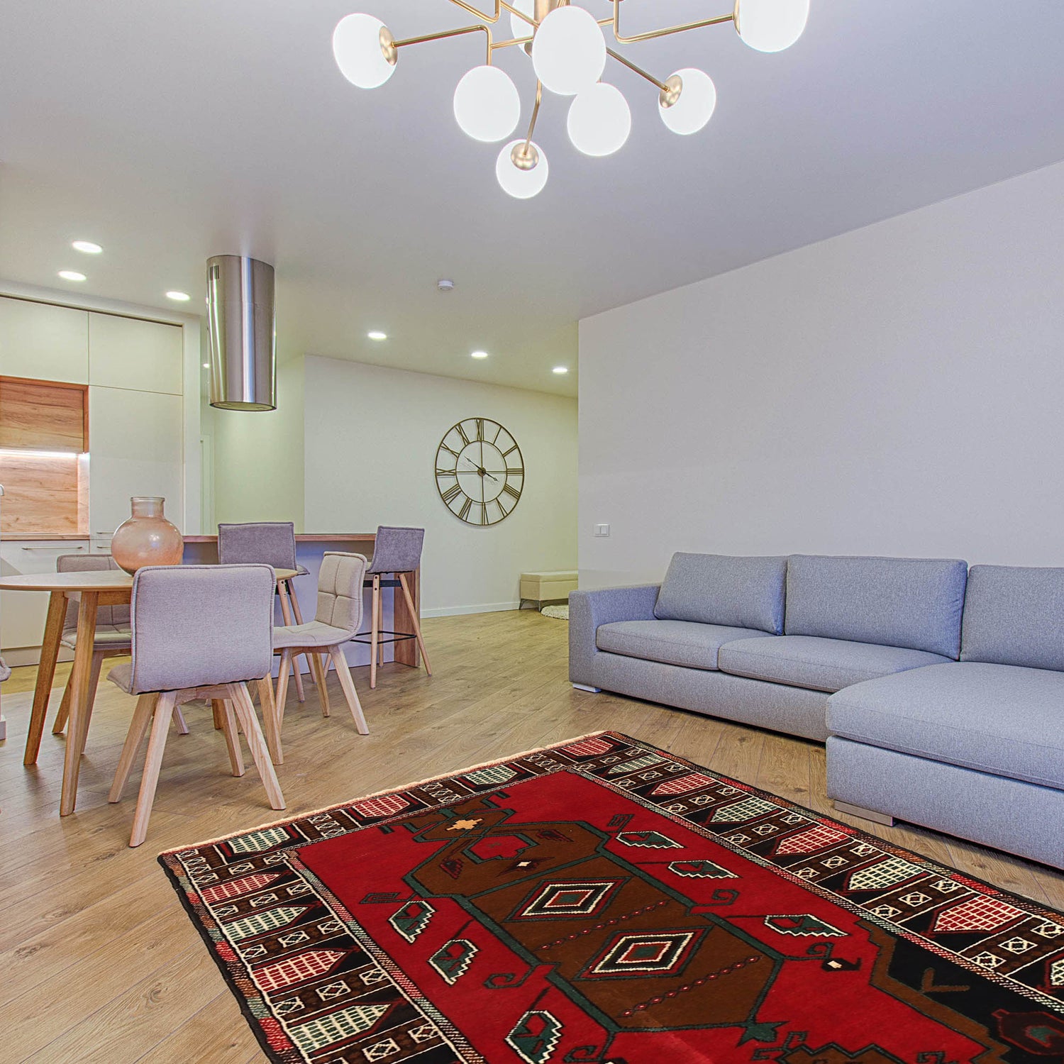 Baluchi Rug Handmade Multi Geometric 3x5 ft