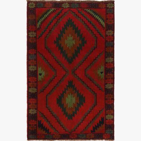 Baluchi Rug Handmade Multi Floral 4x6 ft