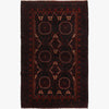 Baluchi Rug Handmade Multi Geometric 4x6 ft