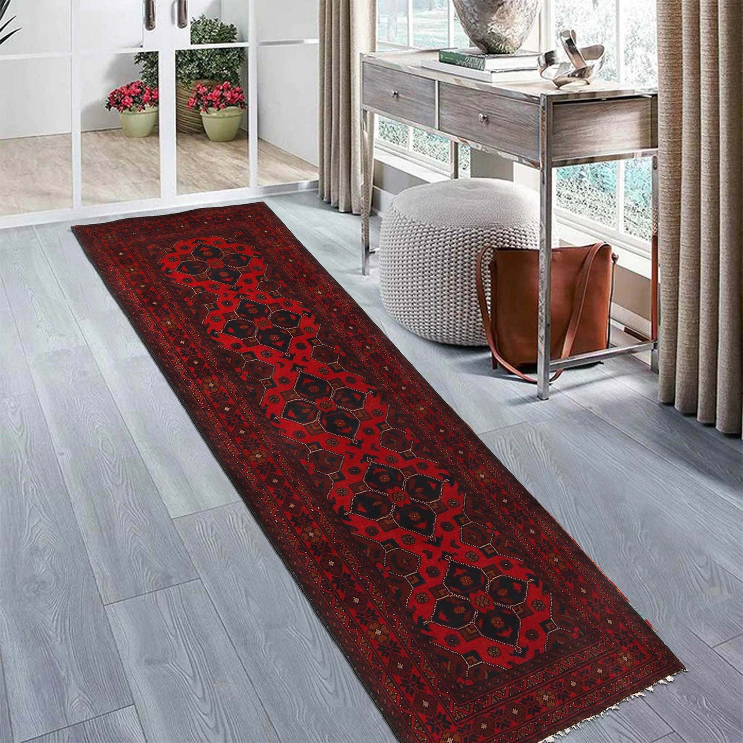 Khal Mohammadi Rug Handmade Red 10' Runner