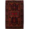 Baluchi Rug Handmade Multi Geometric 4x7 ft