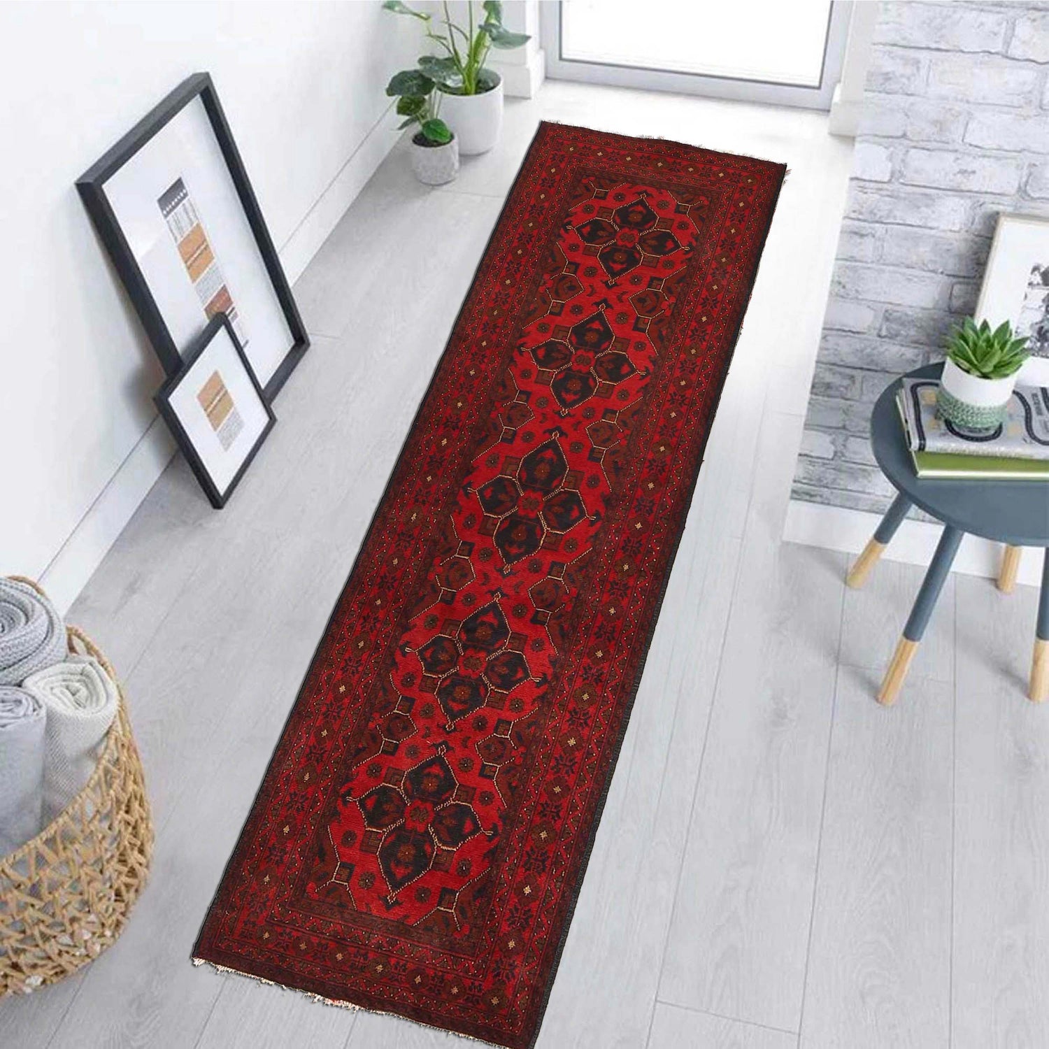 Khal Mohammadi Rug Handmade Red 10' Runner