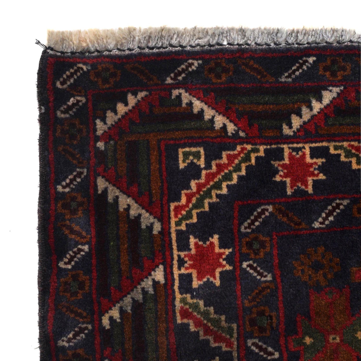Baluchi Rug Handmade Multi Geometric 4x7 ft