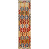 Handmade Multi Kilim Geometric 10' Runner
